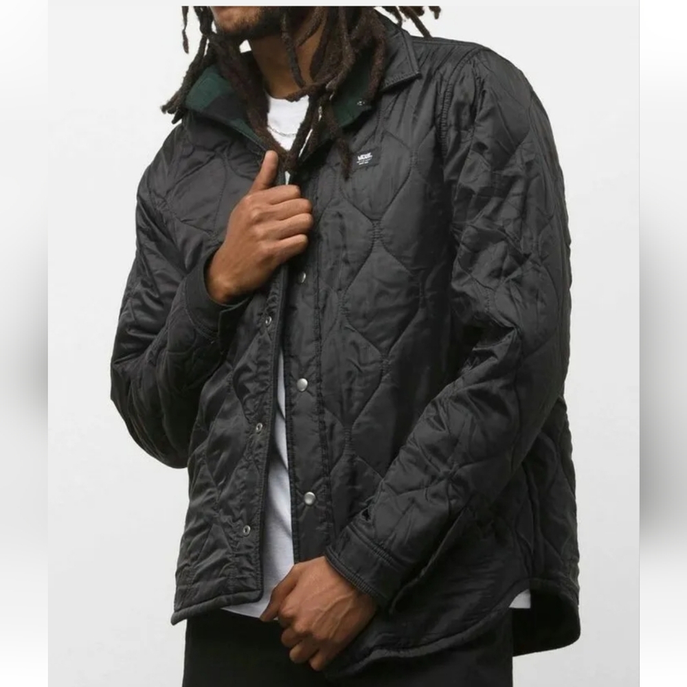 VANS Men's Reversible Jacket - Green/Black - NWT - Picture 5 of 6